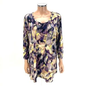 LOGO by LORI GOLDSTEIN Rayon 230 Tunic Top Women's PLUS SIZE 1X Shirt Blouse